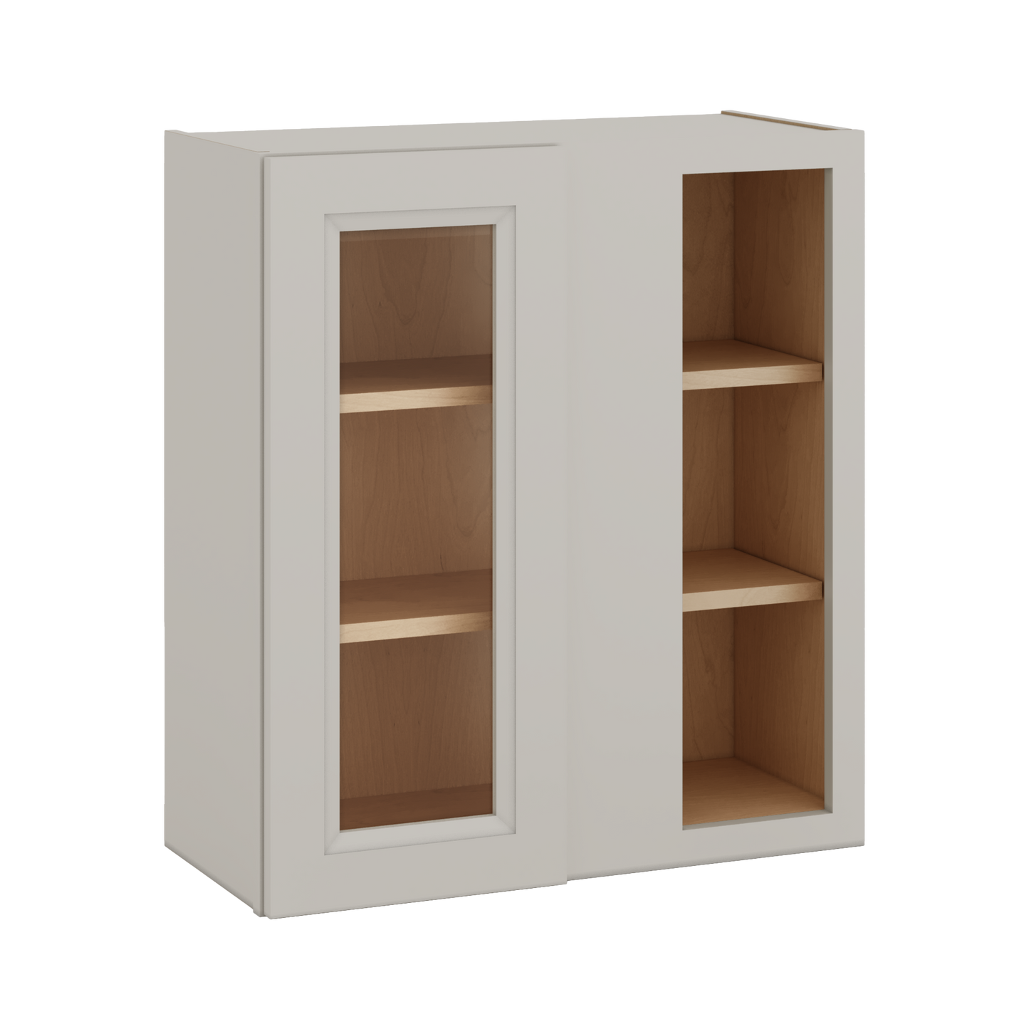 Blind Corner 27LGDS Laguna Gray Double Shaker Glass Ready Wall Cabinet (left or right) 27" Wide by 30", 36" or 42" Tall