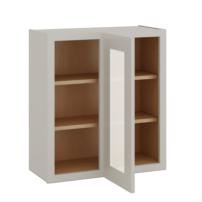 Blind Corner 27LGDS Laguna Gray Double Shaker Glass Ready Wall Cabinet (left or right) 27" Wide by 30", 36" or 42" Tall