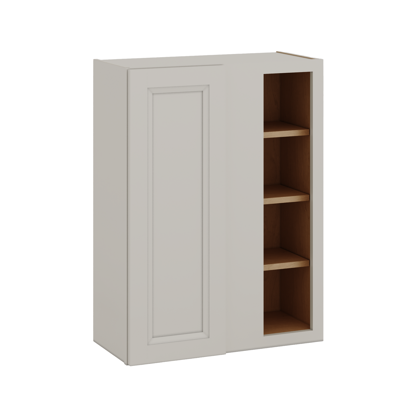 Blind Corner 27LGDS Laguna Gray Double Shaker Wall Cabinet (left or right) 27" Wide by 30", 36" or 42" Tall