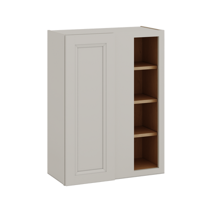 Blind Corner 27LGDS Laguna Gray Double Shaker Wall Cabinet (left or right) 27" Wide by 30", 36" or 42" Tall