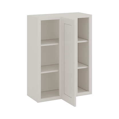 Blind Corner ICE White Shaker 1-1/4" Overlay Wall Cabinet (left or right) 27" Wide by 30", 36" or 42" Tall CWS/CWB