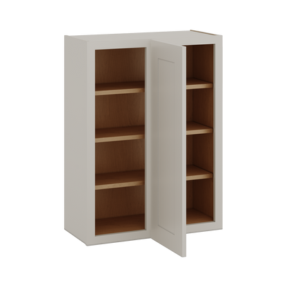 Blind Corner 27LGDS Laguna Gray Double Shaker Wall Cabinet (left or right) 27" Wide by 30", 36" or 42" Tall