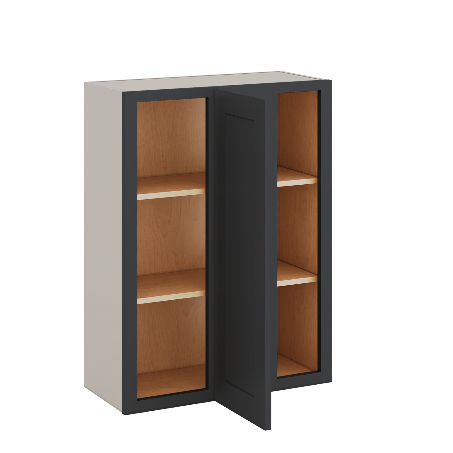 Blind Corner 15HNS Hermosa Noir Black Shaker 1-1/4" Overlay Wall Cabinet (left or right) 27" Wide by 30", 36" or 42" Tall