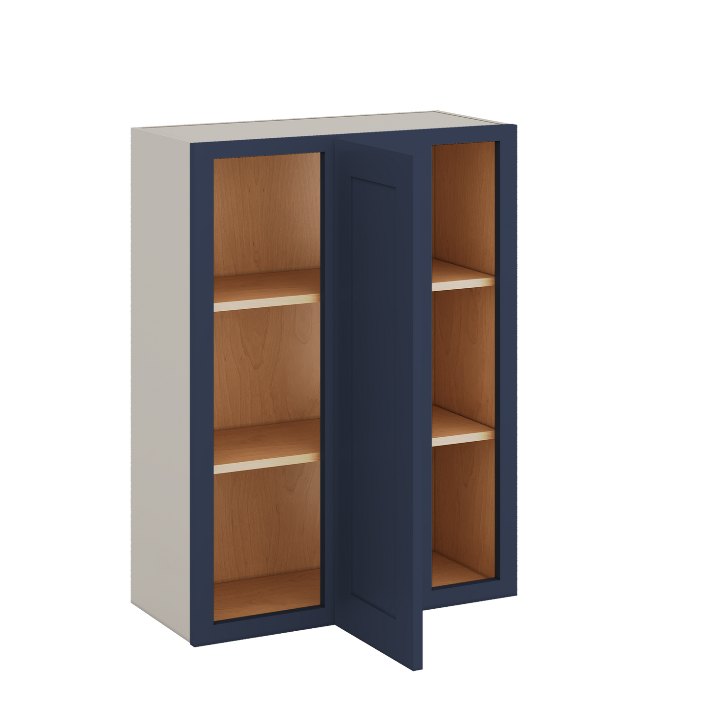 Blind Corner NB29 Naval Blue Shaker 1-1/4" Overlay Wall Cabinet (left or right) 27" Wide by 30", 36" or 42" Tall