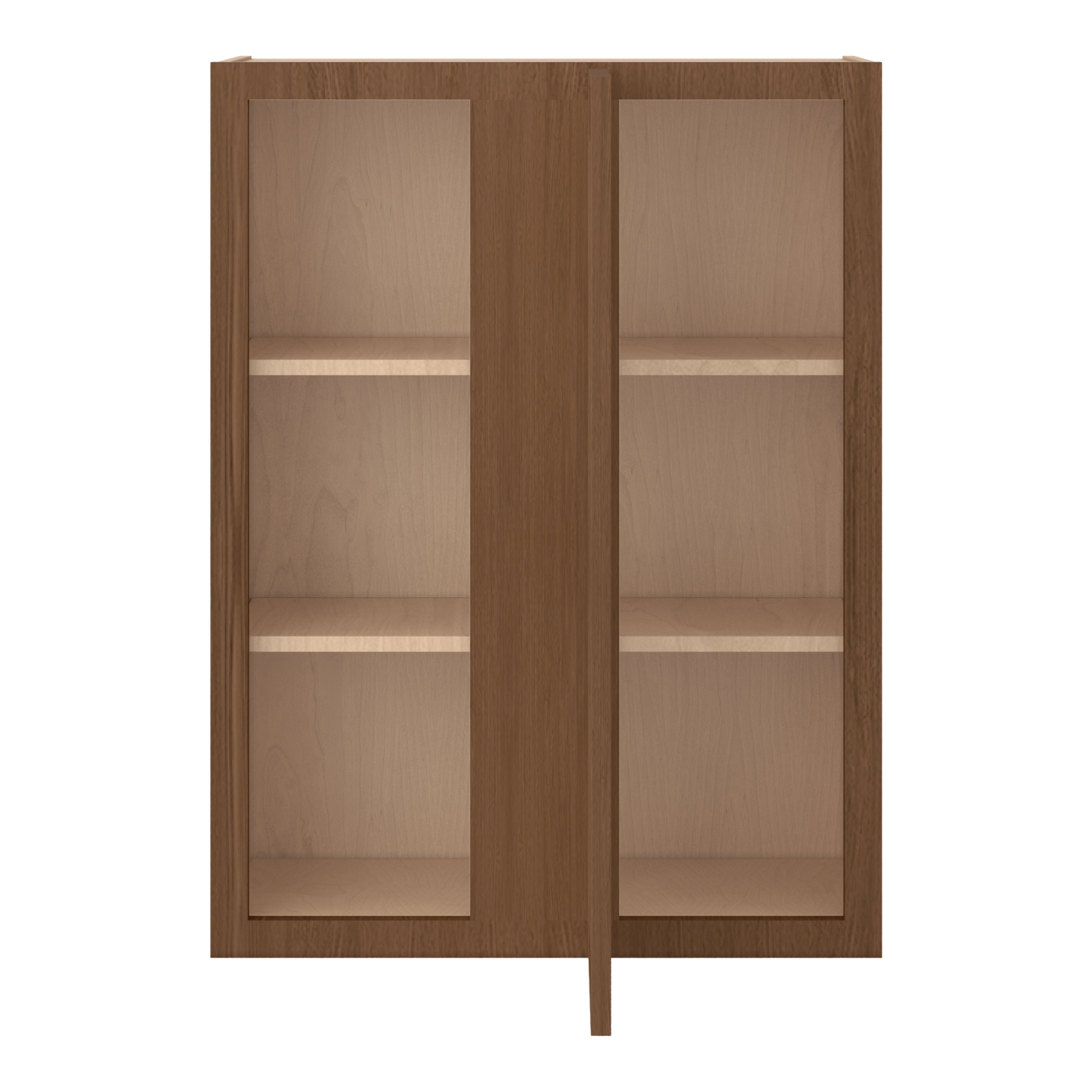 Blind Corner 27" Wide by 30", 36" & 42" Tall Elegant Craftsman Mocha Shaker 1-1/4" Overlay Wall Cabinet