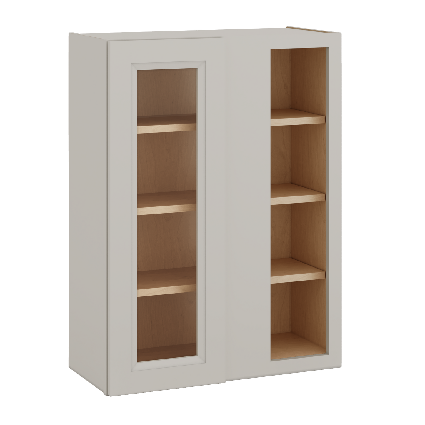 Blind Corner 27LGDS Laguna Gray Double Shaker Glass Ready Wall Cabinet (left or right) 27" Wide by 30", 36" or 42" Tall