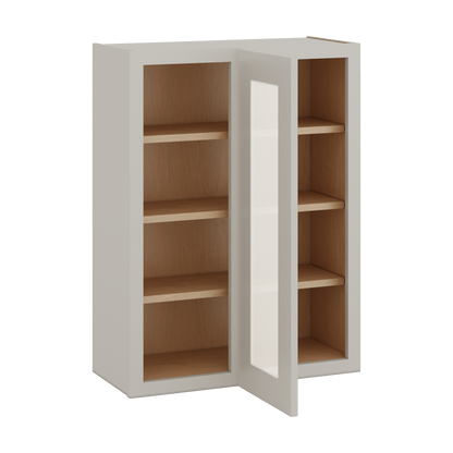 Blind Corner 27LGDS Laguna Gray Double Shaker Glass Ready Wall Cabinet (left or right) 27" Wide by 30", 36" or 42" Tall