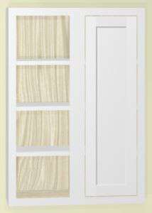 27" Wide Blind Corner Wall Inset Cabinet 9", 12" 15", 18", 21", 24", 27", 30", 33", 36", 39 , 42", 45", 48" & 51" Tall