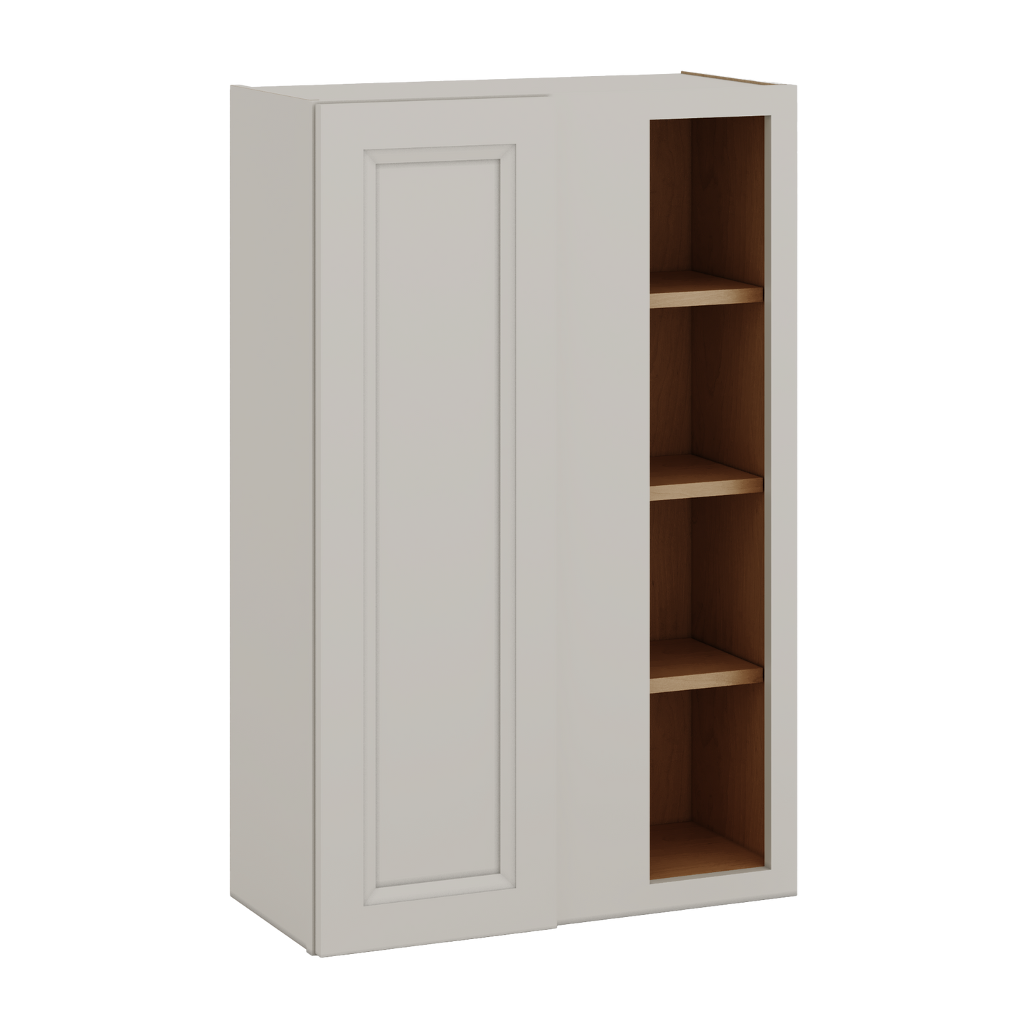 Blind Corner 27LGDS Laguna Gray Double Shaker Wall Cabinet (left or right) 27" Wide by 30", 36" or 42" Tall