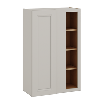 Blind Corner 27LGDS Laguna Gray Double Shaker Wall Cabinet (left or right) 27" Wide by 30", 36" or 42" Tall