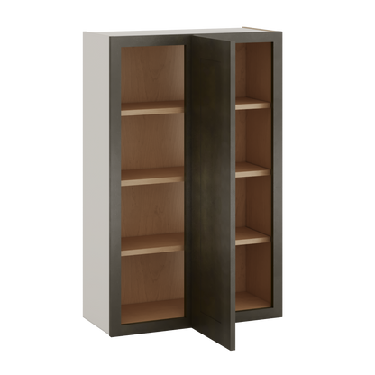 Blind Corner Huntington Cinder Double Shaker Wall Cabinet (left or right) 27" Wide by 30", 36" or 42" Tall