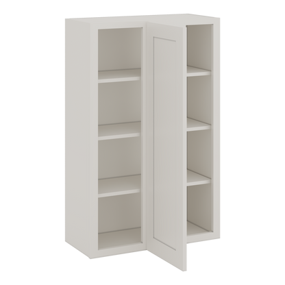 Blind Corner ICE White Shaker 1-1/4" Overlay Wall Cabinet (left or right) 27" Wide by 30", 36" or 42" Tall CWS/CWB