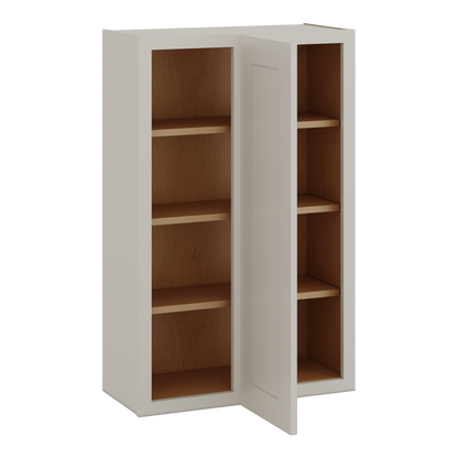 Blind Corner 27LGDS Laguna Gray Double Shaker Wall Cabinet (left or right) 27" Wide by 30", 36" or 42" Tall