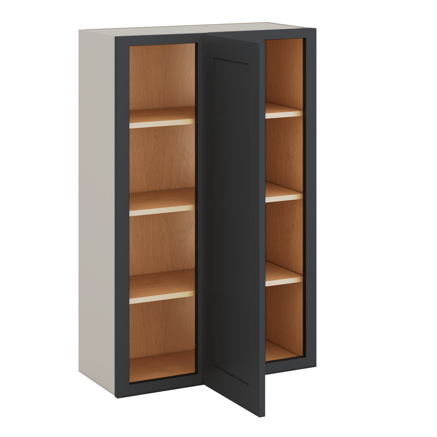 Blind Corner 15HNS Hermosa Noir Black Shaker 1-1/4" Overlay Wall Cabinet (left or right) 27" Wide by 30", 36" or 42" Tall