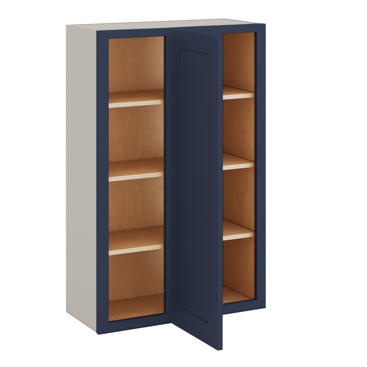 Blind Corner NB29 Naval Blue Shaker 1-1/4" Overlay Wall Cabinet (left or right) 27" Wide by 30", 36" or 42" Tall