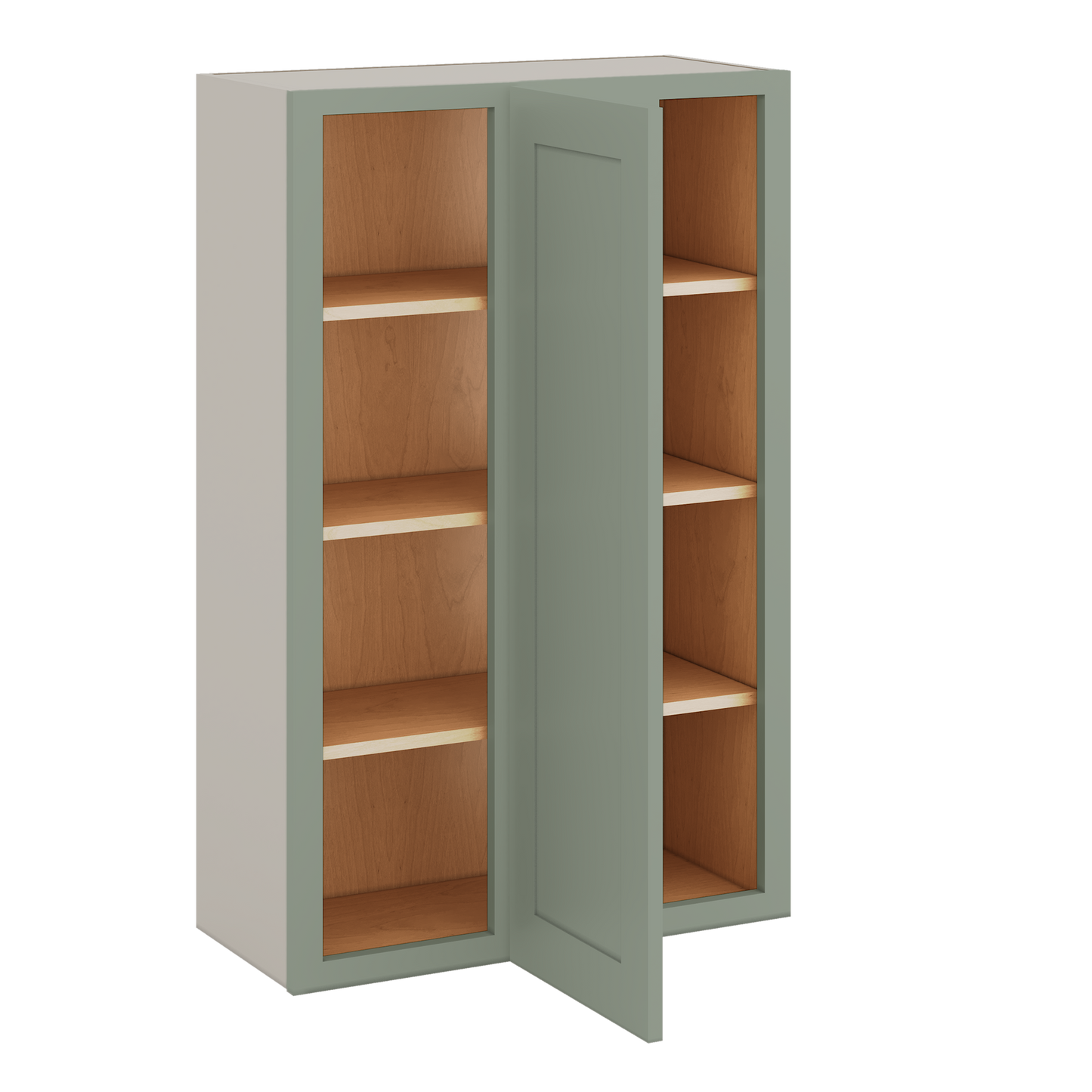 Blind Corner 14SG Sage Green Shaker 1-1/4" Overlay Wall Cabinet (left or right) 27" Wide by 30", 36" or 42" Tall