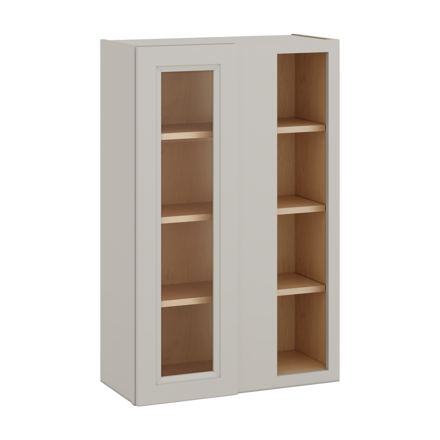 Blind Corner 27LGDS Laguna Gray Double Shaker Glass Ready Wall Cabinet (left or right) 27" Wide by 30", 36" or 42" Tall