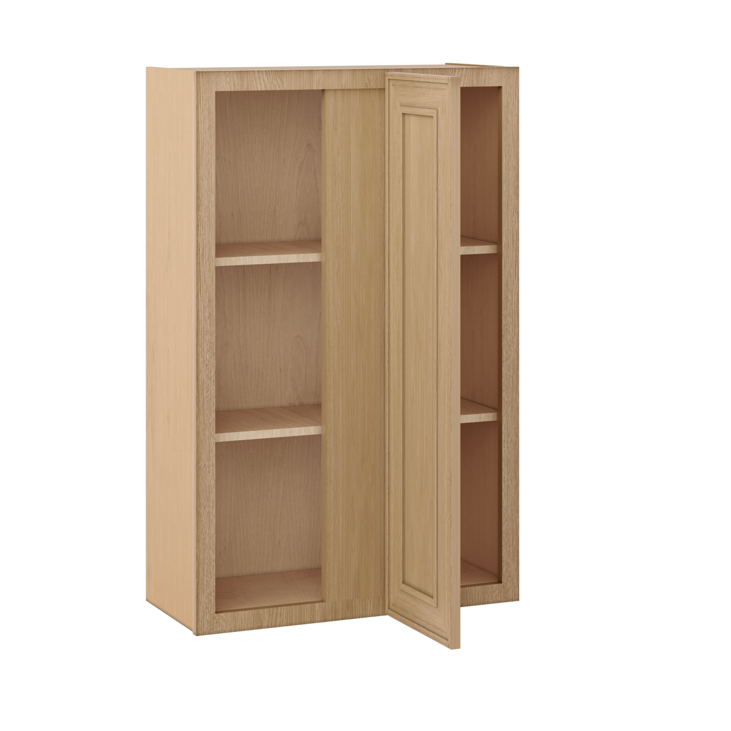 Natural oak elegant craftsman shaker blind corner 27"–42" rta kitchen cabinet – view 6