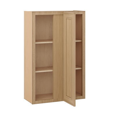 Natural oak elegant craftsman shaker blind corner 27"–42" rta kitchen cabinet – view 6