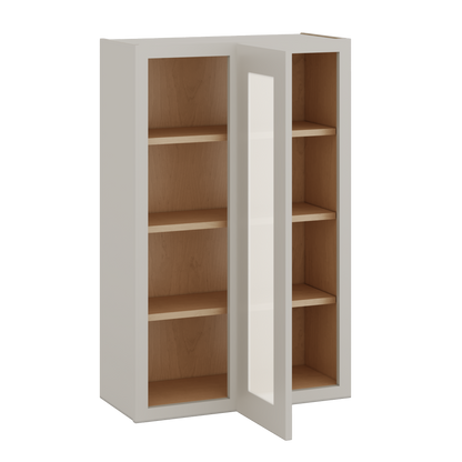 Blind Corner 27LGDS Laguna Gray Double Shaker Glass Ready Wall Cabinet (left or right) 27" Wide by 30", 36" or 42" Tall