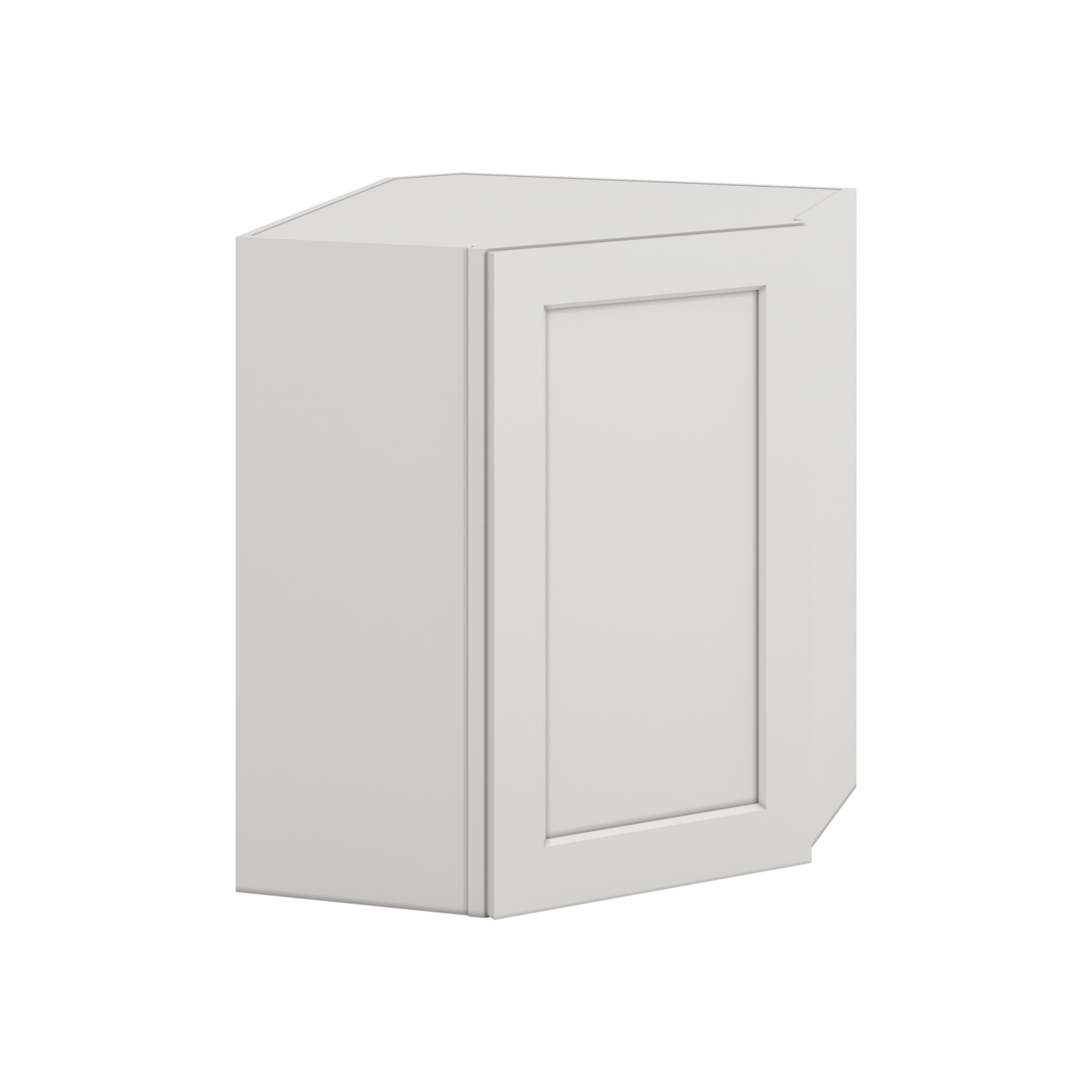 Diagonal Corner ICE White Shaker 1-1/4" Overlay Wall Cabinet 24" Wide by 30", 36" & 42" Tall CWS/CWB