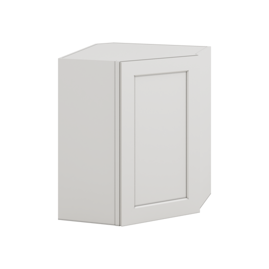 Diagonal Corner ICE White Shaker 1-1/4" Overlay Wall Cabinet 24" Wide by 30", 36" & 42" Tall CWS/CWB