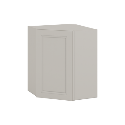 Diagonal Corner 27LGDS Laguna Gray Double Shaker Wall Cabinet 24" Wide by 30", 36" & 42" Tall