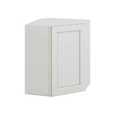 Diagonal Corner 2WS White Shaker 1-1/4" Overlay Wall Cabinet 24" Wide by 30", 36" & 42" Tall