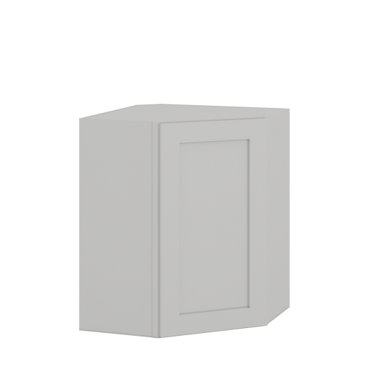 24" Width | 30", 36", and 42" Height | Wall Diagonal Corner Cabinet | RTA Unassembled | Premium White Full Overlay