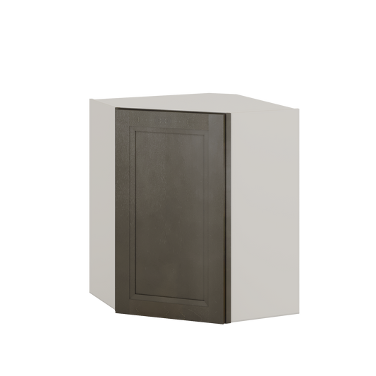 Diagonal Corner Huntington Cinder Double Shaker Wall Cabinet 24" Wide by 30", 36" & 42" Tall