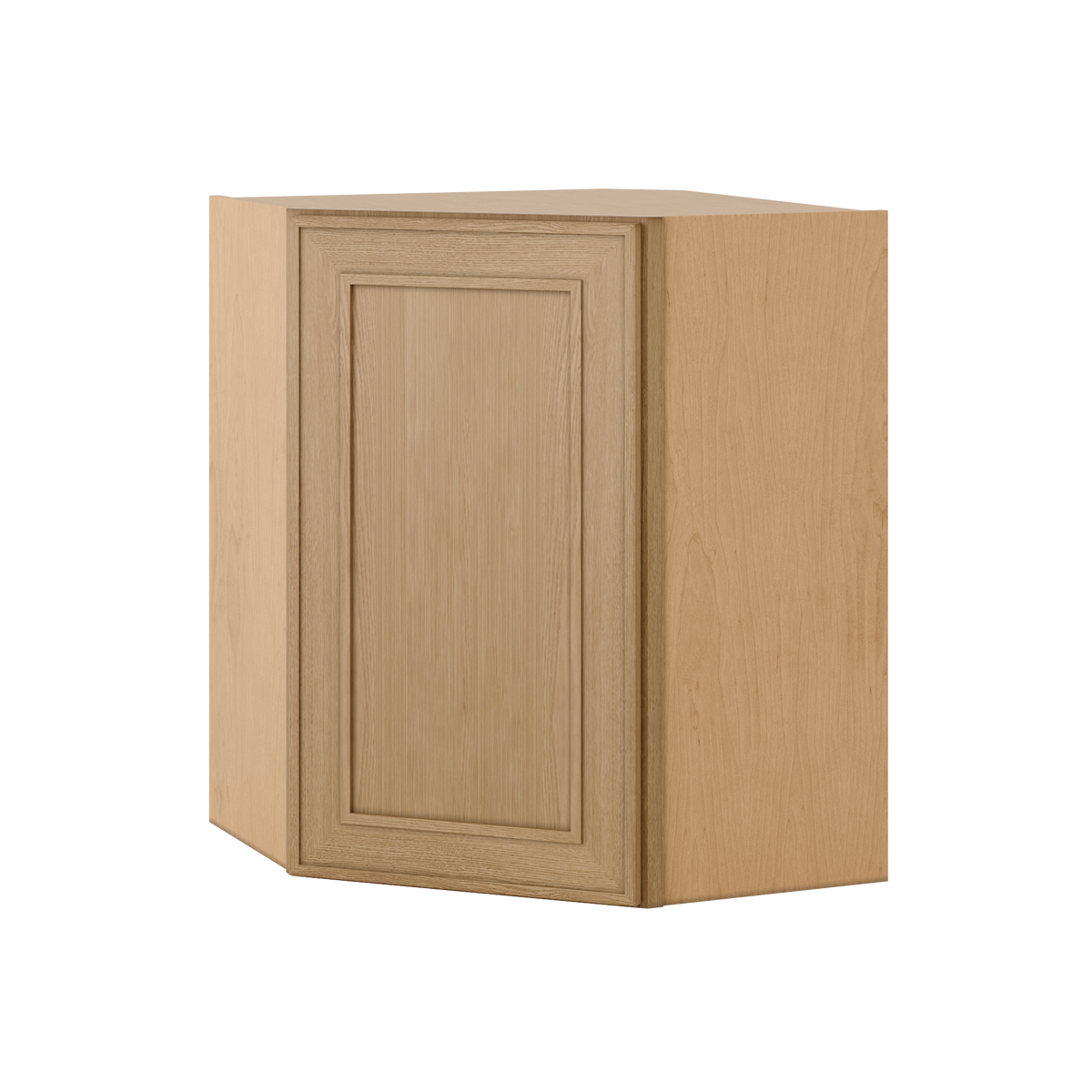Natural oak elegant craftsman shaker diagonal corner wall 24"–42" rta kitchen cabinet
