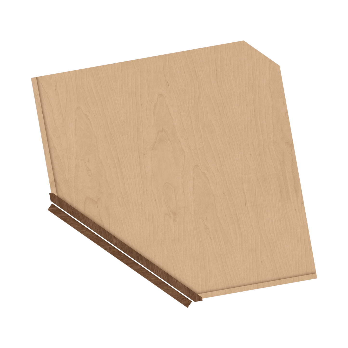 Diagonal Corner 24" Wide by 30", 36" & 42" Tall Elegant Craftsman Mocha Shaker 1-1/4" Overlay Wall Cabinet