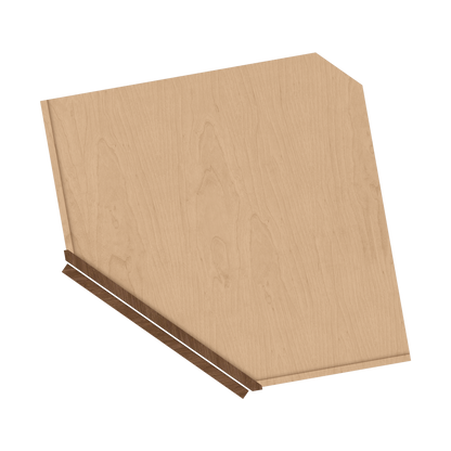 Diagonal Corner 24" Wide by 30", 36" & 42" Tall Elegant Craftsman Mocha Shaker 1-1/4" Overlay Wall Cabinet
