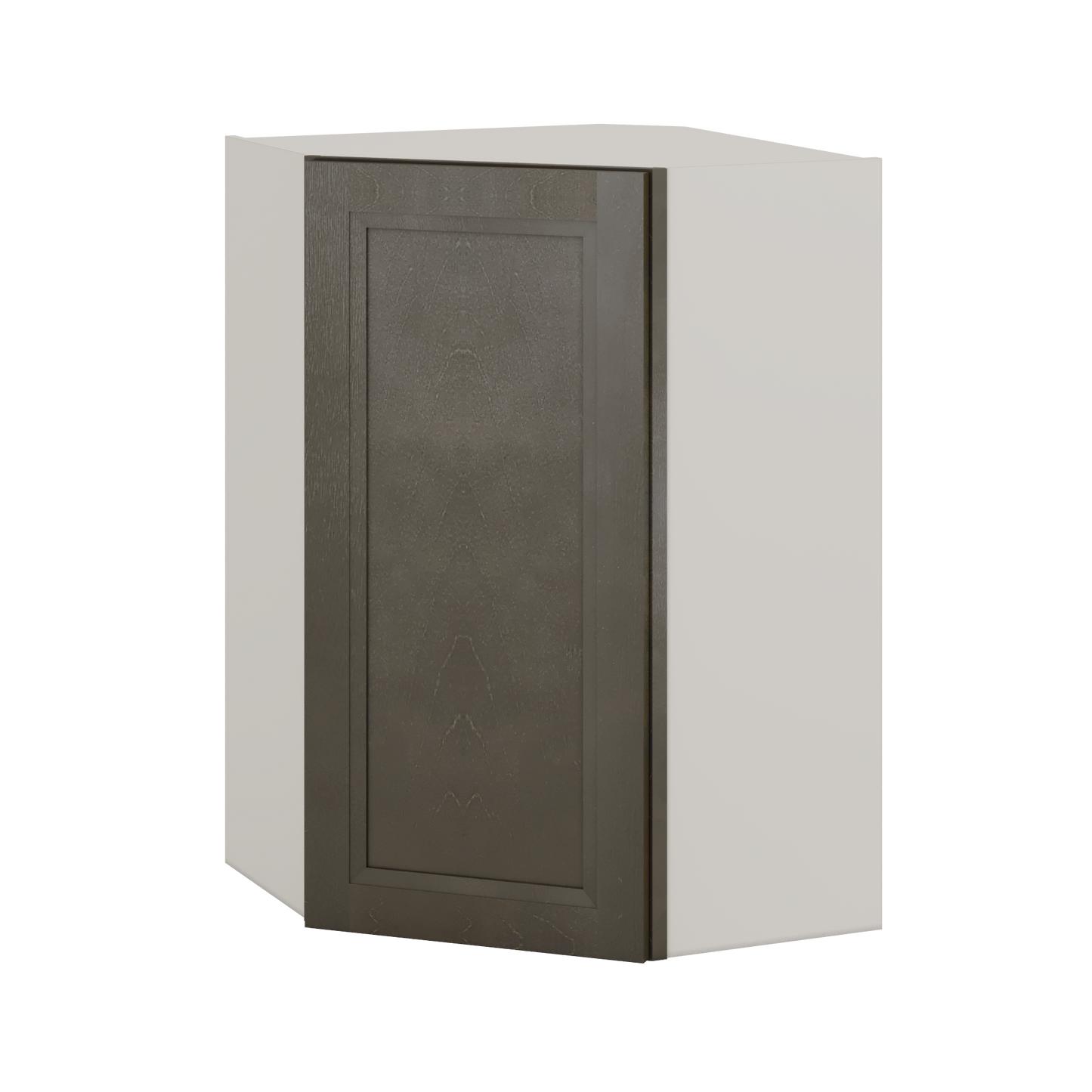 Diagonal Corner Huntington Cinder Double Shaker Wall Cabinet 24" Wide by 30", 36" & 42" Tall