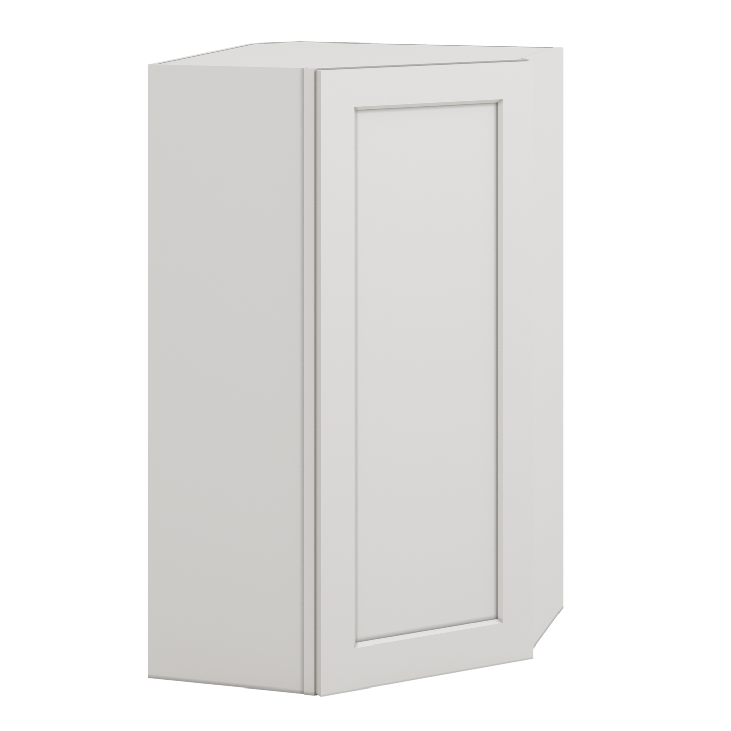 Diagonal Corner ICE White Shaker 1-1/4" Overlay Wall Cabinet 24" Wide by 30", 36" & 42" Tall CWS/CWB