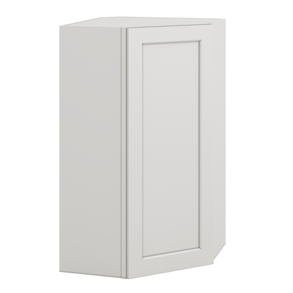 Diagonal Corner ICE White Shaker 1-1/4" Overlay Wall Cabinet 24" Wide by 30", 36" & 42" Tall CWS/CWB
