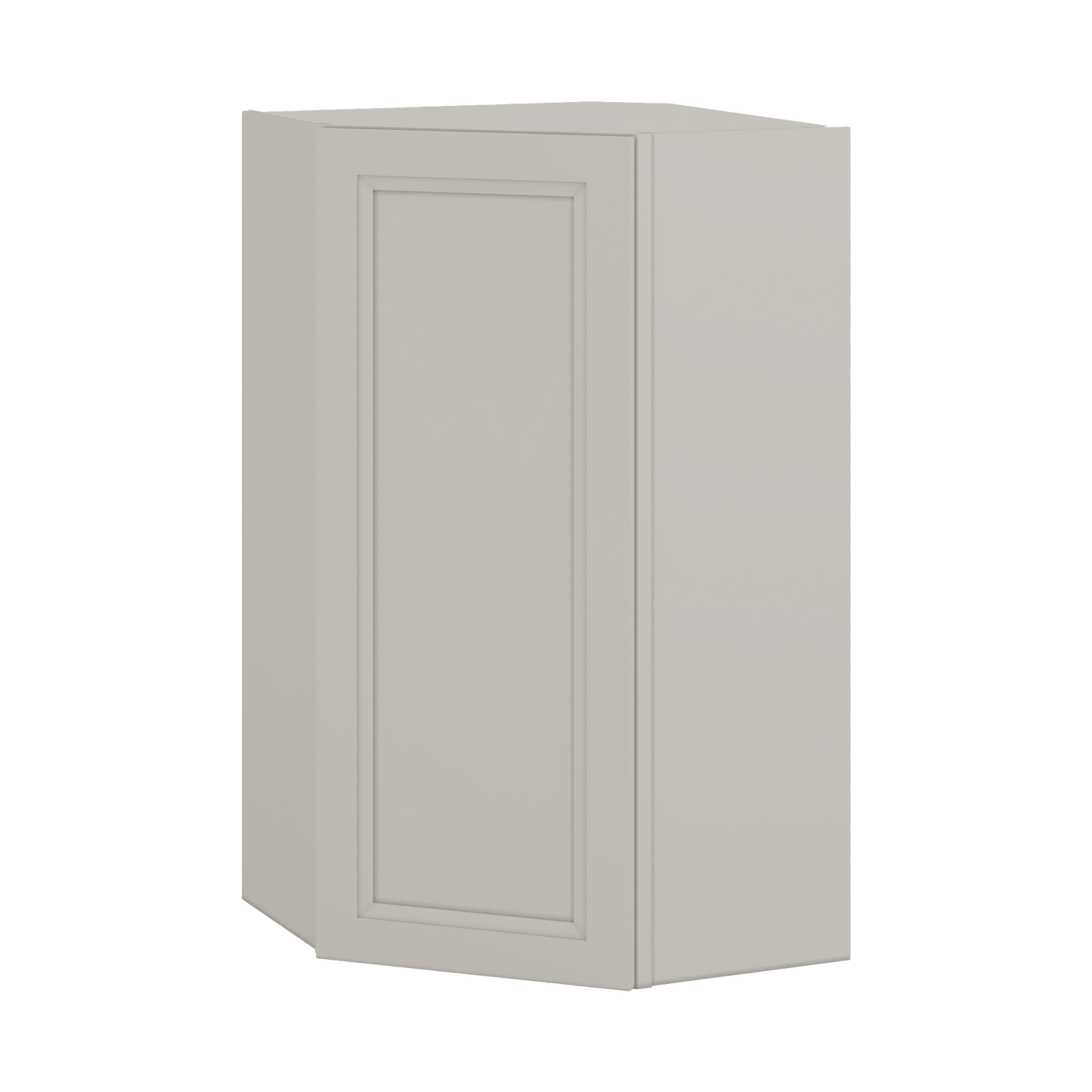 Diagonal Corner 27LGDS Laguna Gray Double Shaker Wall Cabinet 24" Wide by 30", 36" & 42" Tall