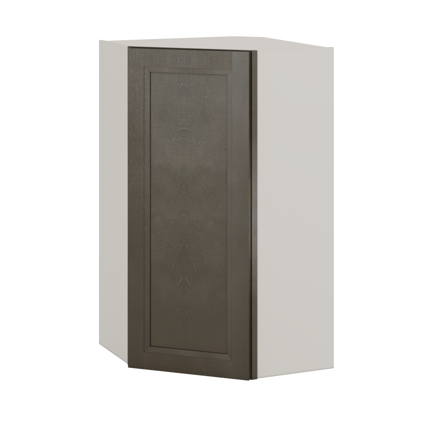Diagonal Corner Huntington Cinder Double Shaker Wall Cabinet 24" Wide by 30", 36" & 42" Tall