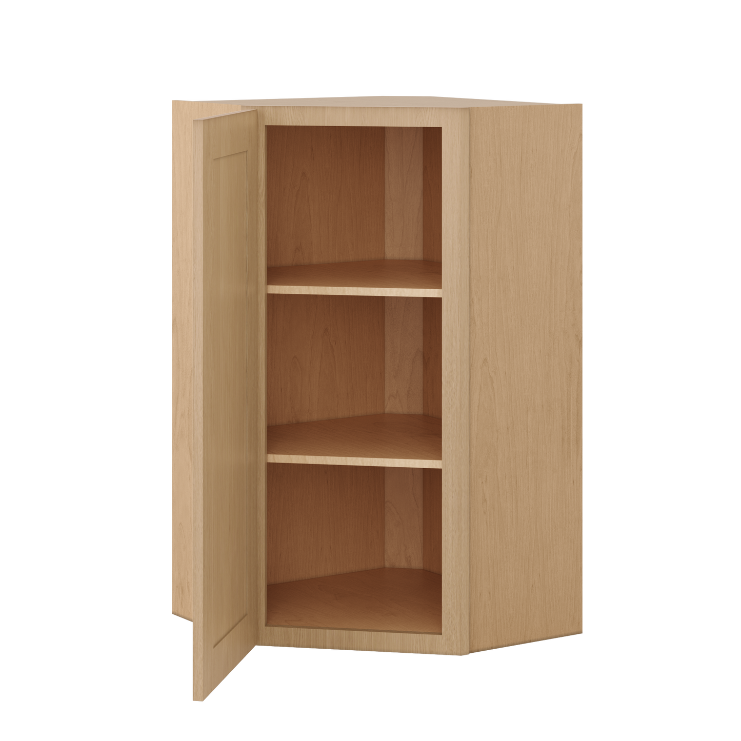 Natural oak elegant craftsman shaker diagonal corner wall 24"–42" rta kitchen cabinet – view 6
