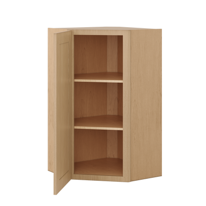 Natural oak elegant craftsman shaker diagonal corner wall 24"–42" rta kitchen cabinet – view 6