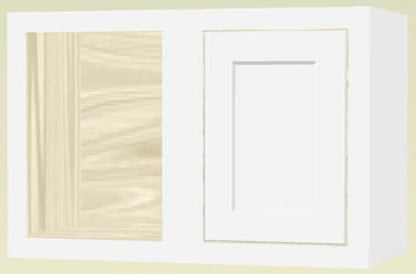 27" Wide Blind Corner Wall Inset Cabinet 9", 12" 15", 18", 21", 24", 27", 30", 33", 36", 39 , 42", 45", 48" & 51" Tall