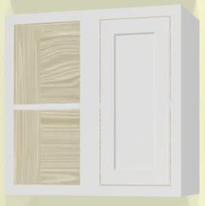 27" Wide Blind Corner Wall Inset Cabinet 9", 12" 15", 18", 21", 24", 27", 30", 33", 36", 39 , 42", 45", 48" & 51" Tall