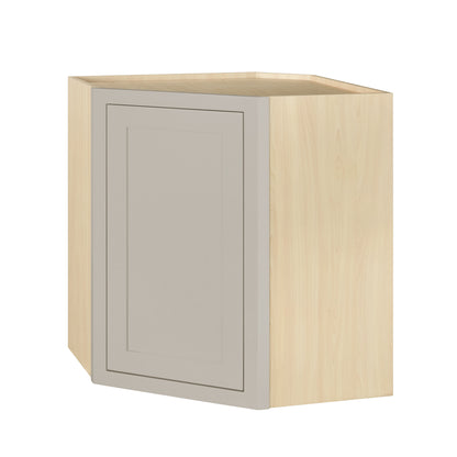 Diagonal Corner Tuscan Gray Inset Shaker Wall Cabinet - Single Door
