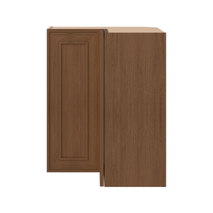 Easy Reach Corner 24" Wide by 30", 36" & 42" Tall Elegant Craftsman Mocha Shaker 1-1/4" Overlay Wall Cabinet