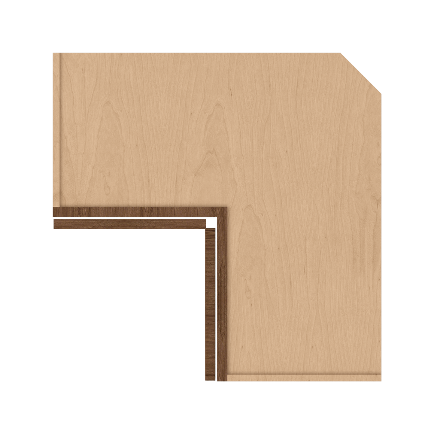 Easy Reach Corner 24" Wide by 30", 36" & 42" Tall Elegant Craftsman Mocha Shaker 1-1/4" Overlay Wall Cabinet