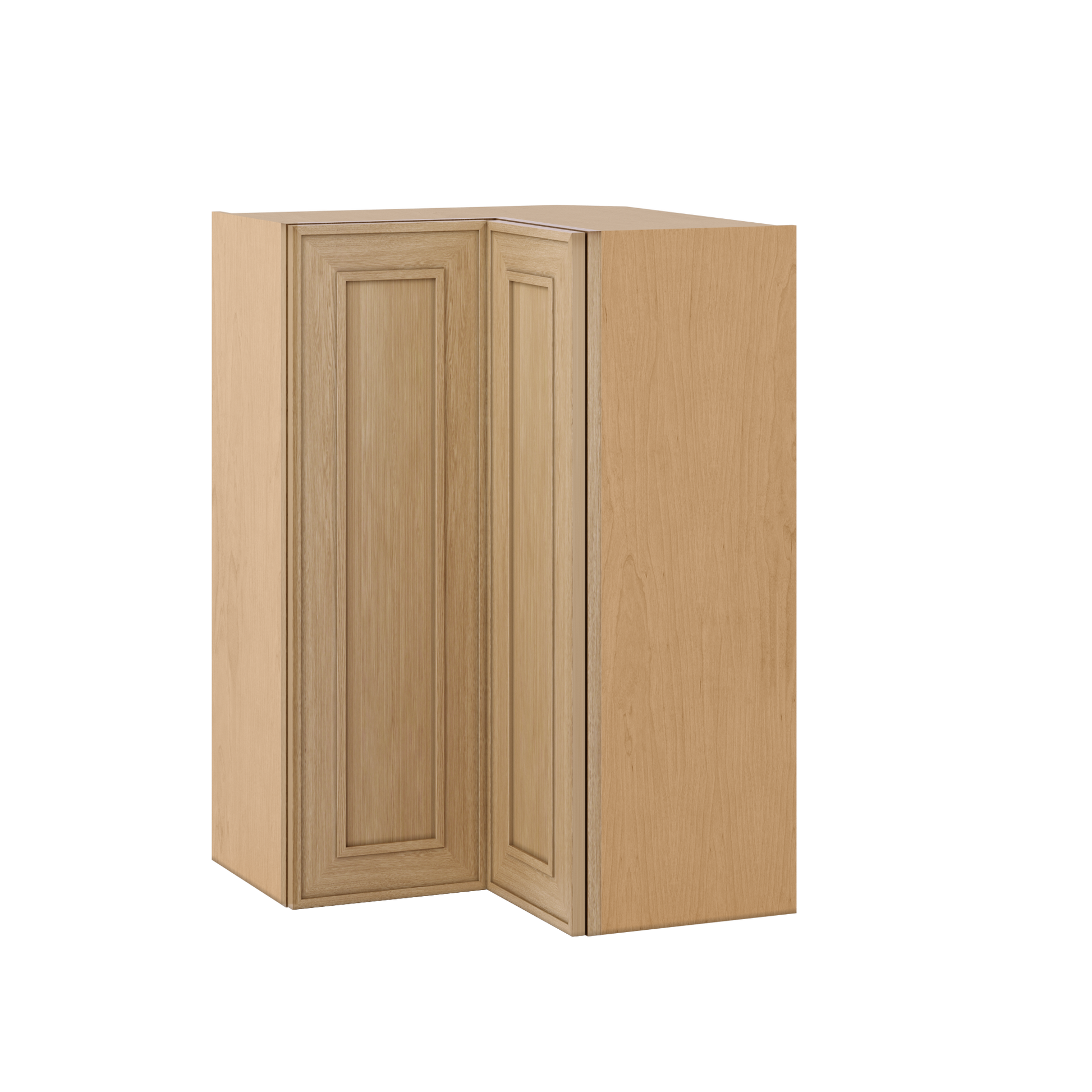 Natural oak elegant craftsman shaker easy reach corner 24"–42" rta kitchen cabinet