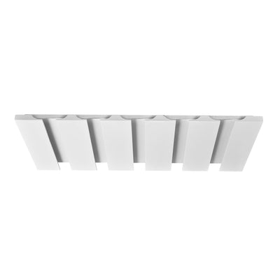 30" Wide Glass Holder Inset Snow White Shaker Shelf - RTA Wholesalers