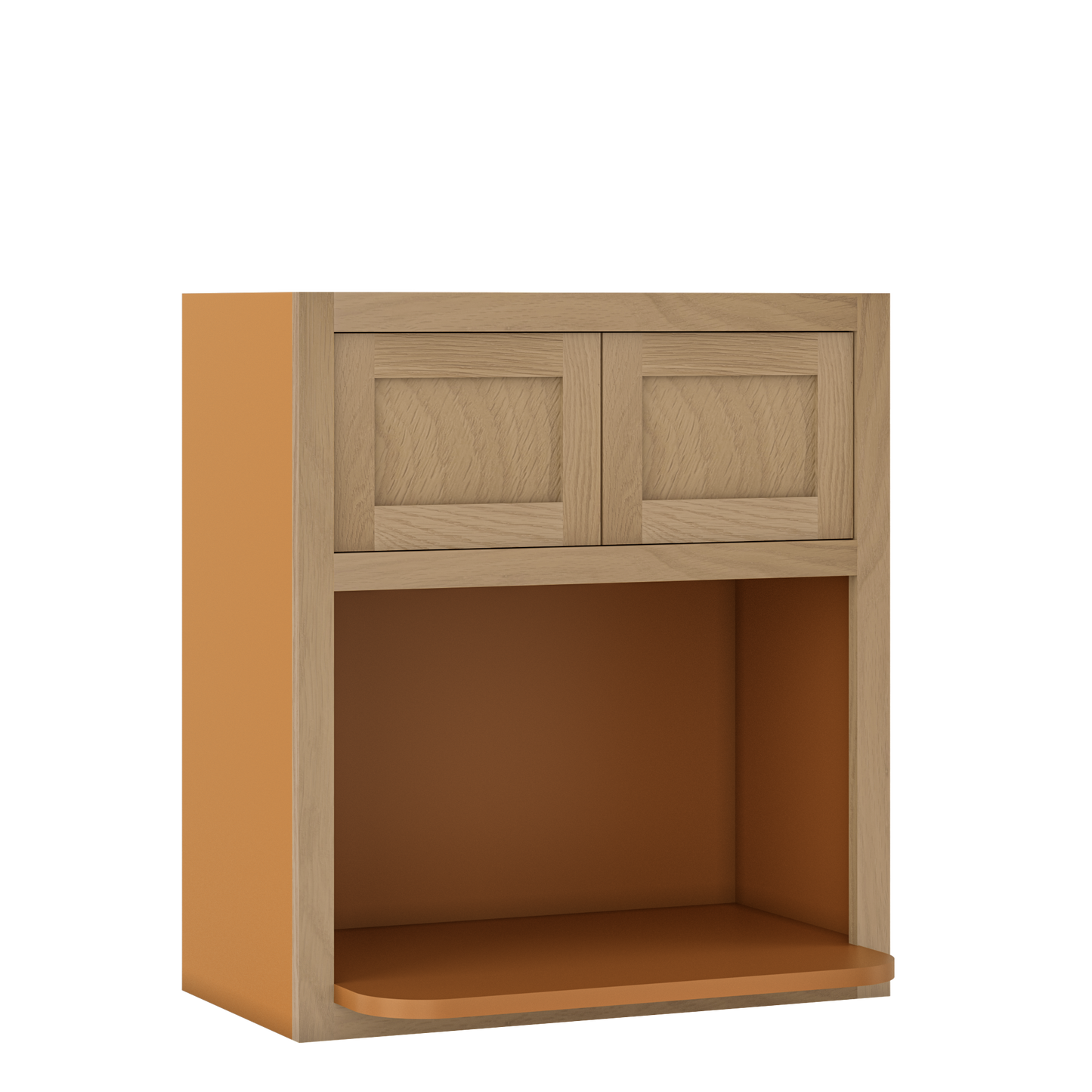Microwave Cabinet White oak Inset Shaker Wall Cabinet 27" Wide 30" & 39" Tall