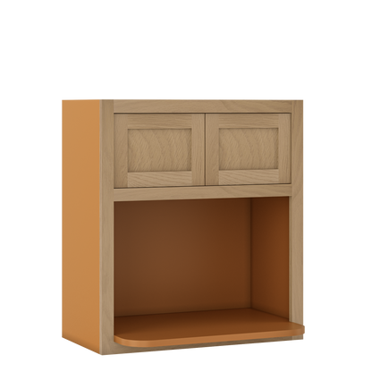 Microwave Cabinet White oak Inset Shaker Wall Cabinet 27" Wide 30" & 39" Tall