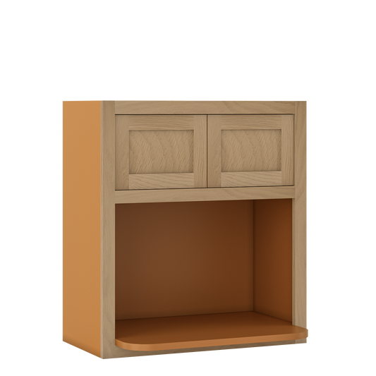 Microwave Cabinet White oak Inset Shaker Wall Cabinet 27" Wide 30" & 39" Tall